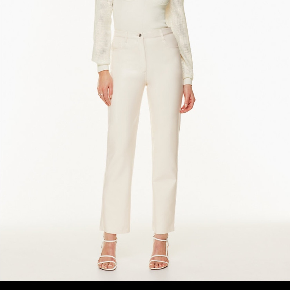 Aritzia Wilfred Melina Pants - sz 10 Faux Leather in Birch